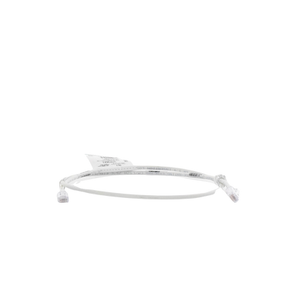 Cable de Parcheo UTP Cat6A, CM/LSZH, Diámetro Reducido (28AWG), Color Blanco Mate, 0.91 Metros (3 Pies)
