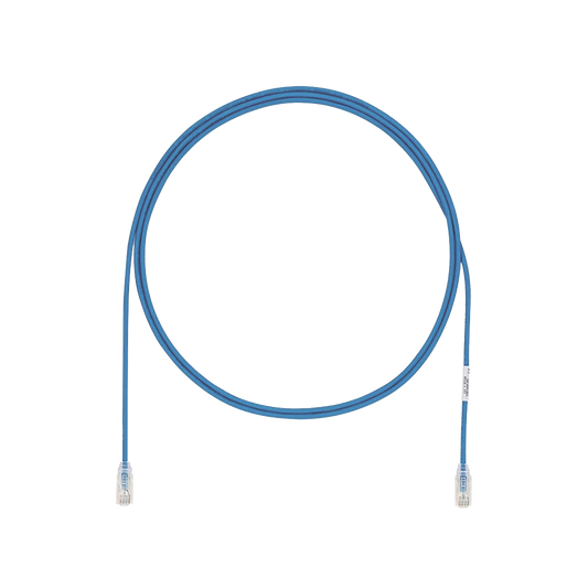 Cable de Parcheo UTP Cat6A, CM/LSZH, Diámetro Reducido (28AWG), Color Azul, 3 Metros (9.84 Pies).