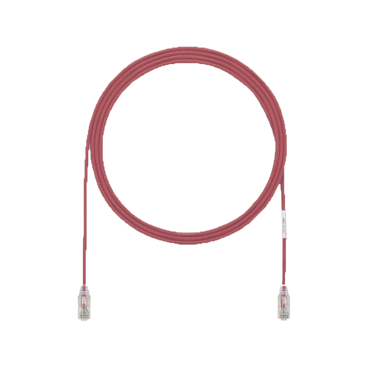 Cable de Parcheo UTP Cat6A, CM/LSZH, Diámetro Reducido (28AWG), Color Rojo, 0.91 Metros (3 Pies)