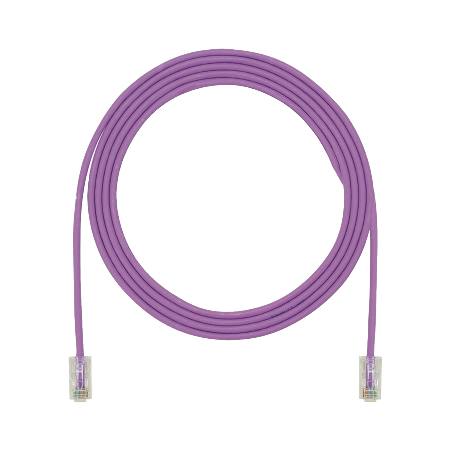 Cable de Parcheo UTP Cat6A, CM/LSZH, Diámetro Reducido (28AWG), Color Violeta, 0.91 Metros (3 Pies)