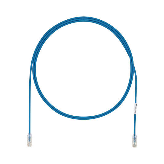 Cable de Parcheo UTP Cat6A, CM/LSZH, Diámetro Reducido (28AWG), Color Azul, 1.52 Metros (5 Pies)