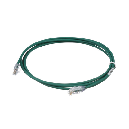 Cable de Parcheo UTP Cat6A, CM/LSZH, Diámetro Reducido (28AWG), Color Verde, 1.52 Metros (5 Pies)
