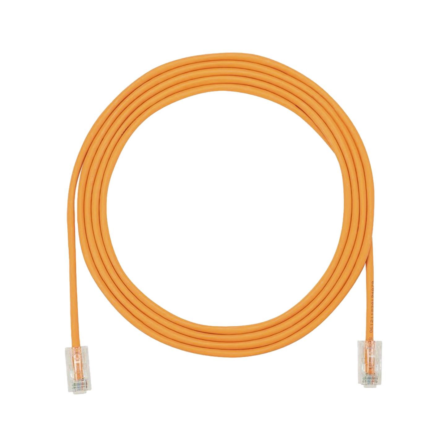 Cable de Parcheo UTP Cat6A, CM/LSZH, Diámetro Reducido (28AWG), Color Naranja, 1.52 Metros (5 Pies)