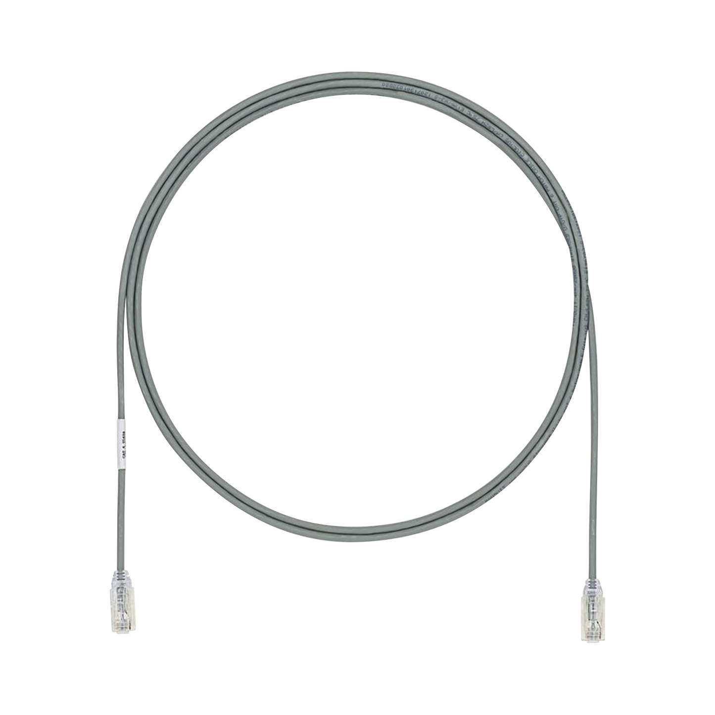 Cable de Parcheo UTP Cat6A, CM/LSZH, Diámetro Reducido (28AWG), Color Gris, 1.83 Metros (6 Pies)
