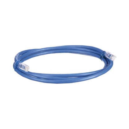 Cable de Parcheo UTP, Cat6A, 24 AWG, CM, Color Azul, 2 Metros (6.56 Pies).
