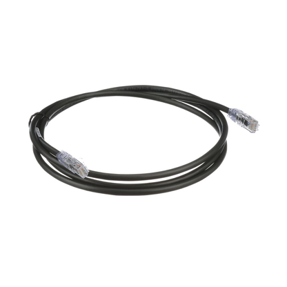 Cable de Parcheo UTP, Cat6A, 24 AWG, CM, Color Negro, 0.91 Metros (3 Pies)