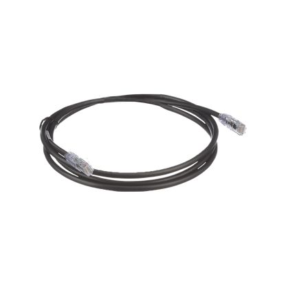 Cable de Parcheo UTP, Cat6A, 24 AWG, CM, Color Negro, 1.52 Metros (5 Pies)