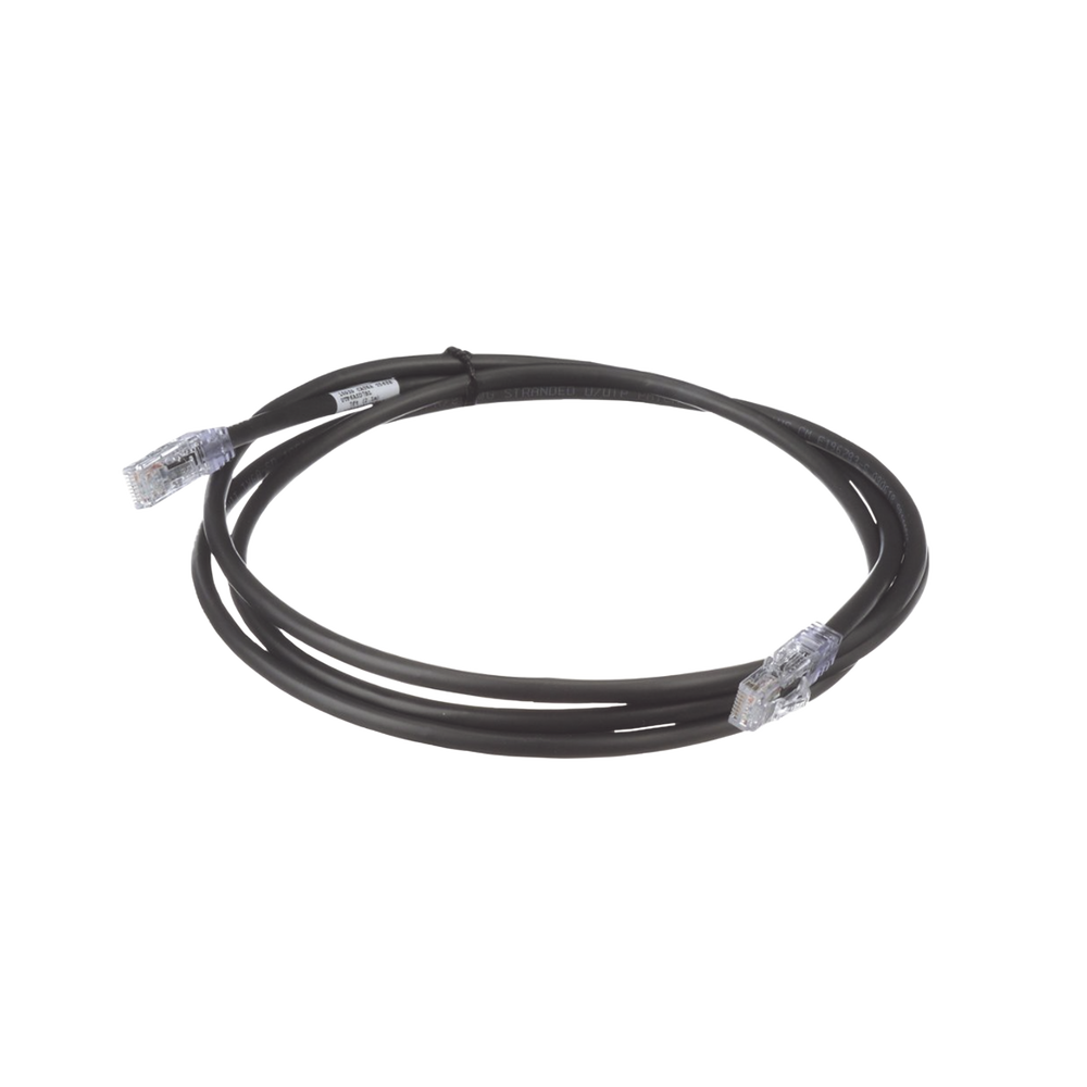 Cable de Parcheo UTP, Cat6A, 24 AWG, CM, Color Negro, 1.52 Metros (5 Pies)