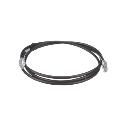 Cable de Parcheo UTP, Cat6A, 24 AWG, CM, Color Negro, 1.52 Metros (5 Pies)