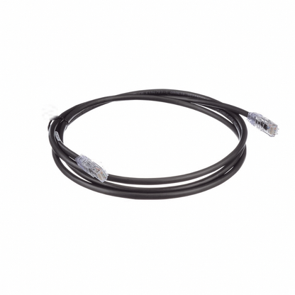 Cable de Parcheo UTP, Cat6A, 24 AWG, CM, Color Negro, 2.13 Metros (7 Pies)