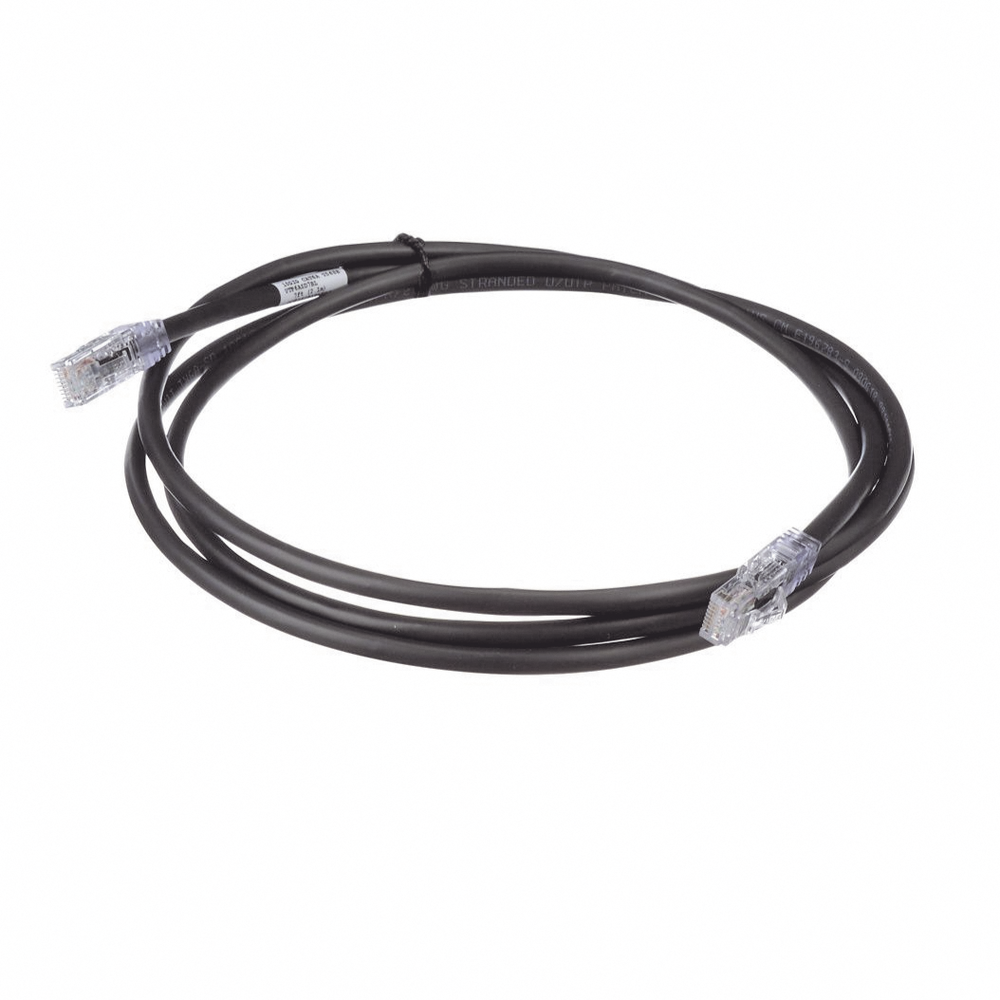 Cable de Parcheo UTP, Cat6A, 24 AWG, CM, Color Negro, 2.13 Metros (7 Pies)