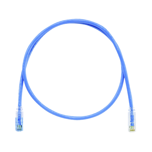 Cable de Parcheo TX6 Llaveado Azul, UTP Cat6, 24 AWG, CM, Color Azul, 2.13 Metros (7 Pies)