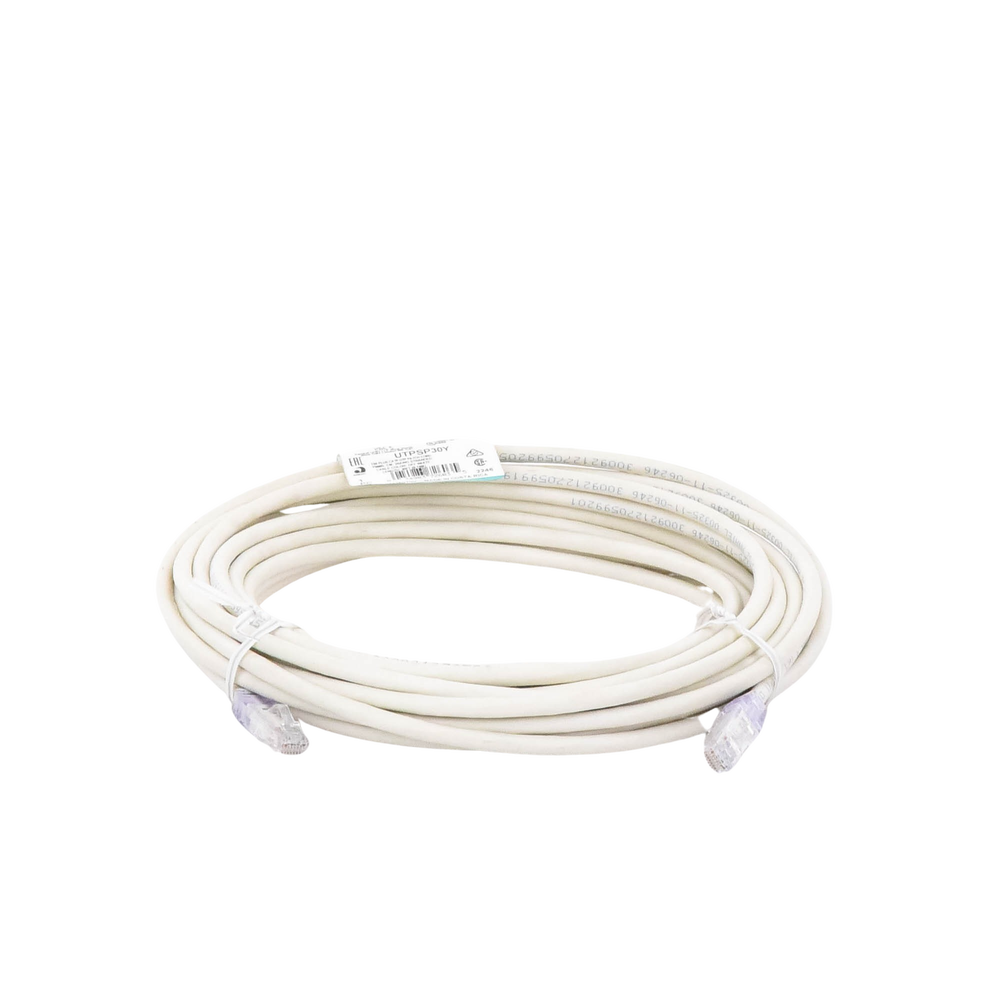 Cable de Parcheo TX6, UTP Cat6, 24 AWG, CM, Color Blanco Mate, 9.14 Metros (30 Pies)