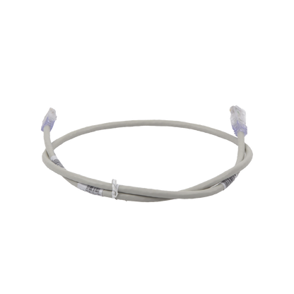 Cable de Parcheo TX6, UTP Cat6, 24 AWG, CM, Color Gris, 0.91 Metros (3 Pies)