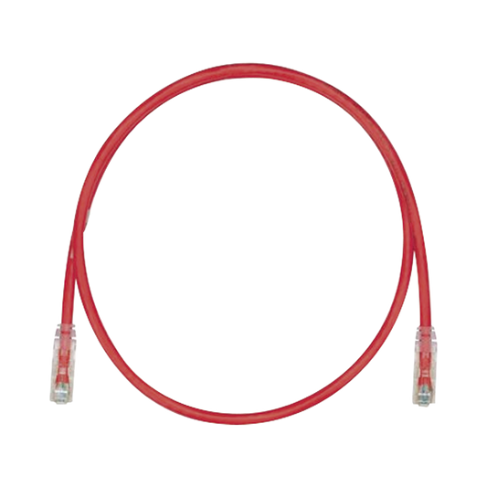 Cable de Parcheo TX6, UTP Cat6, 24 AWG, CM, Color Rojo, 0.91 Metros (3 Pies)