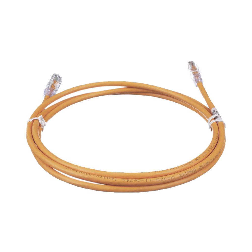 Cable de Parcheo TX6, UTP Cat6, 24 AWG, CM, Color Naranja, 1.52 Metros (5 Pies)
