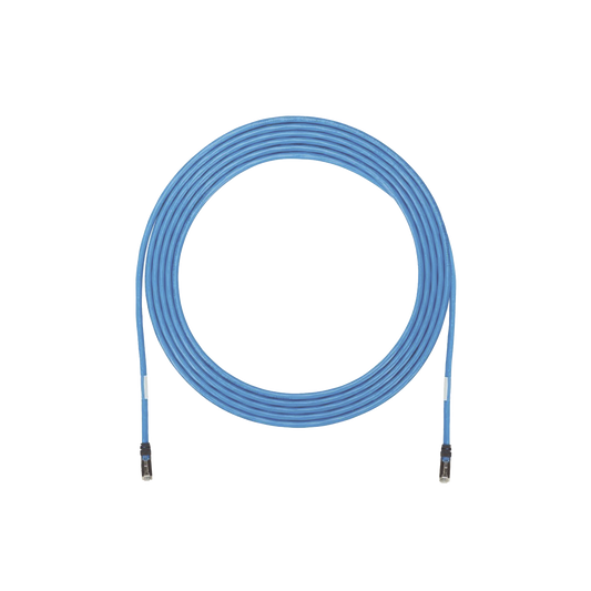 Cable de Zona U/UTP Cat6A, Con Plug Modular en Cada Extremo, Conductor 23 AWG Sólido, CMP (Plenum), 30.48 Metros (100 Pies), Color Azul