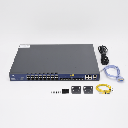 OLT de 16 puertos EPON con 12 puertos Uplink (4 puertos Gigabit Ethernet + 4 puertos SFP + 4 puertos SFP+) , hasta 1,024 ONUS
