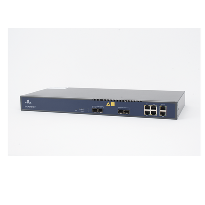OLT de 2 puertos EPON con 6 puertos Uplink (4 puertos Gigabit Ethernet + 2 puertos Gigabit Ethernet SFP/SFP+) / hasta 128 ONUS
