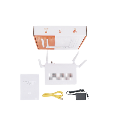 ONU Dual GPON/EPON / Wi-Fi Doble Banda 2.4 y 5 GHz / Soporta MESH / 2 Puertos Gigabit / 1 Puerto PON SC/APC / 1 puerto CATV / Hasta 1200 Mbps vía Wi-Fi