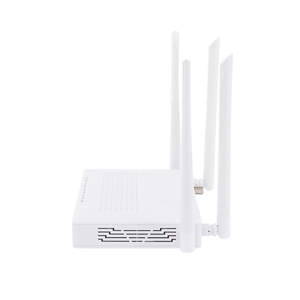 ONU Dual GPON/EPON / Wi-Fi Doble Banda 2.4 y 5 GHz / Soporta MESH / 2 Puertos Gigabit / 1 Puerto PON SC/APC / 1 puerto CATV / Hasta 1200 Mbps vía Wi-Fi