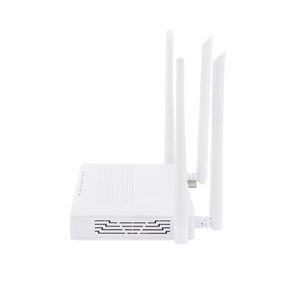 ONU Dual GPON/EPON / Wi-Fi Doble Banda 2.4 y 5 GHz / Soporta MESH / 2 Puertos Gigabit / 1 Puerto PON SC/APC / 1 puerto CATV / Hasta 1200 Mbps vía Wi-Fi