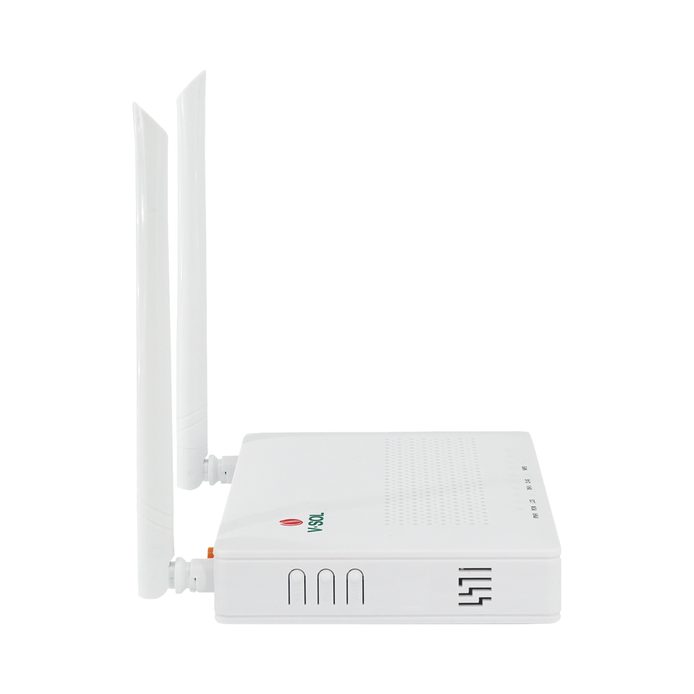 ONU Dual G/EPON con Wi-Fi en 2.4 GHz + 4 puertos LAN Gigabit, hasta 300 Mbps vía inalámbrico
