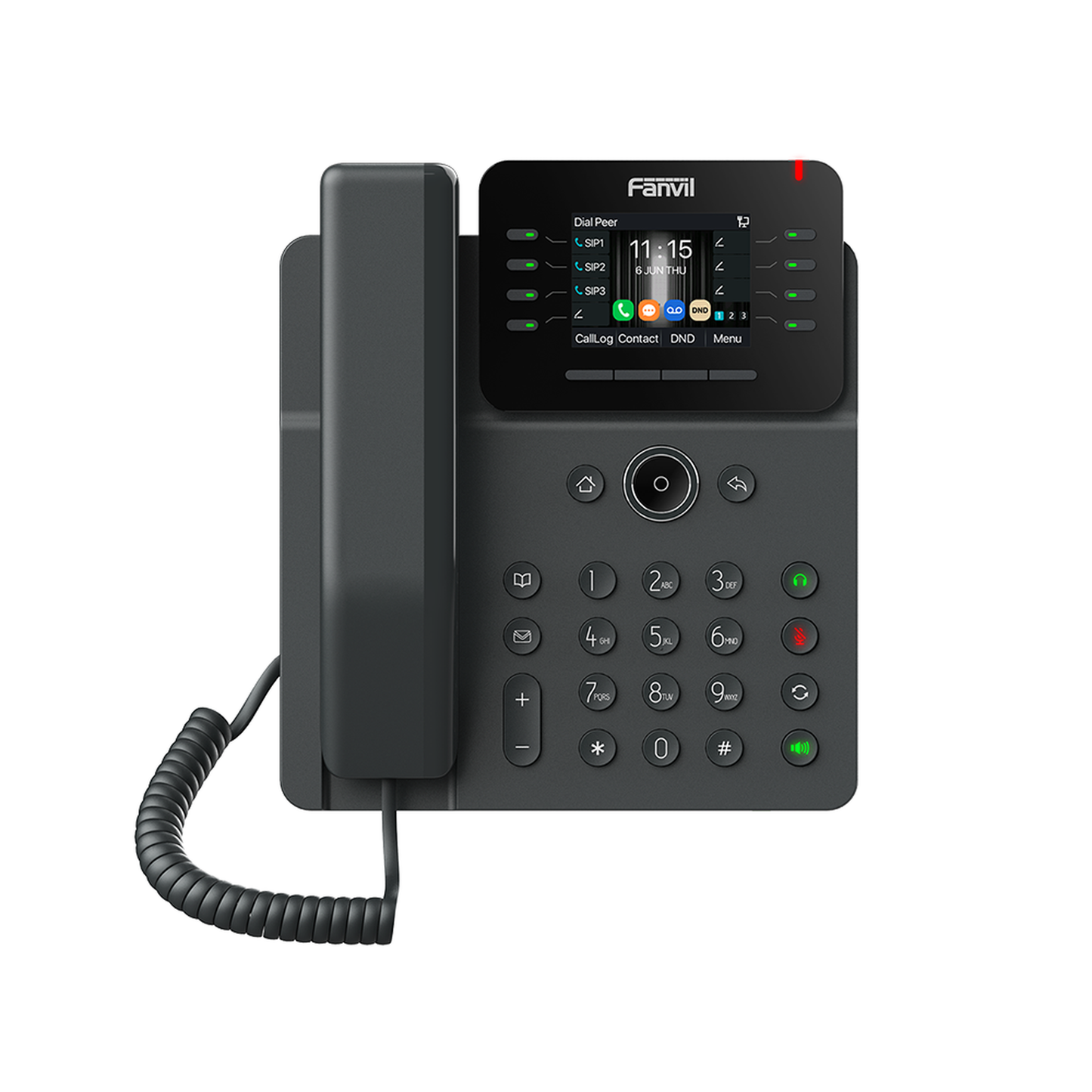 Teléfono IP Empresarial / 12 Líneas SIP / Pantalla Color 2.8" HD 320x240 / Audio HD G.722 y Opus / Conferencia 6 Vías / Bluetooth 5.4 / PoE 802.3af / Gigabit