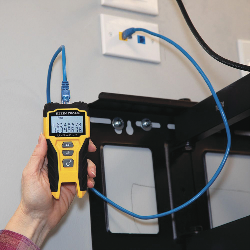 Tester  de Cable LAN Scout™ Jr. 2/ Para: Prueba aprobada/ Error de Cableado/ Falla de Circuito Abierto o Cortocircuito/ Par Dividido/ Blindaje.