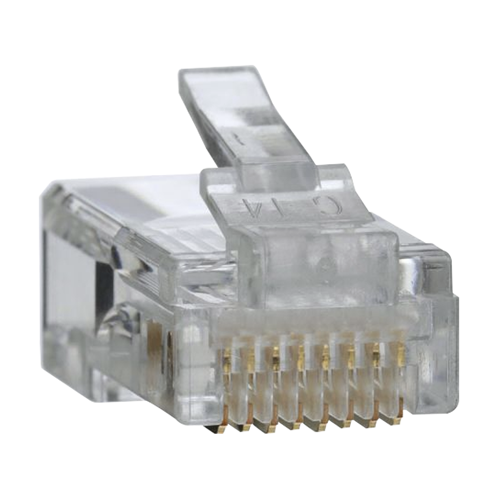 Conectores modulares de datos RJ45/CAT5e, paquete de 100 unidades.