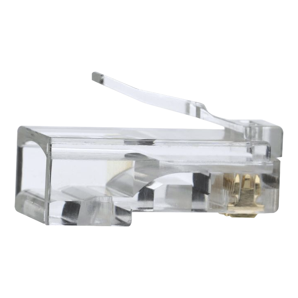 Conectores modulares de datos RJ45/CAT5e, paquete de 100 unidades.