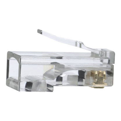 Conectores modulares de datos RJ45/CAT5e, paquete de 100 unidades.