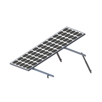 Montaje para 2 Paneles Solares, Riel "8" de 2700mm para Módulos con Espesor de 30-35mm, Velocidad de Viento Máx. 136km/h