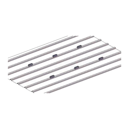 Juego de 2 Mini Rieles De Aluminio para Montaje de Módulos Solares en Techo (Instalación plana 0°). Incluye 4 Tornillos Perforantes.