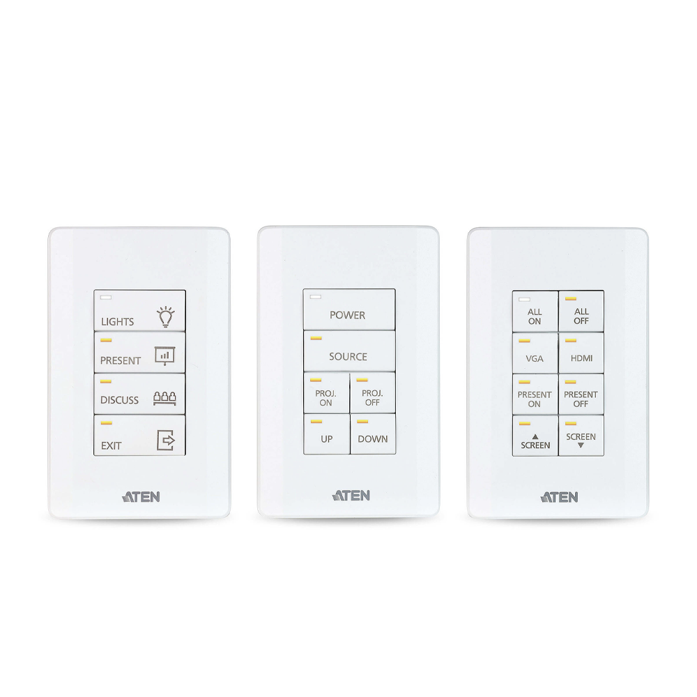 Sistema de control ATEN | Teclado de 8 botones (EE. UU., 1GANG) | BLANCO |