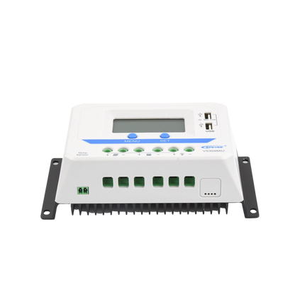 Controlador Solar de Carga PWM 12/24/36/48 V 30 A, Salida USB, con Display