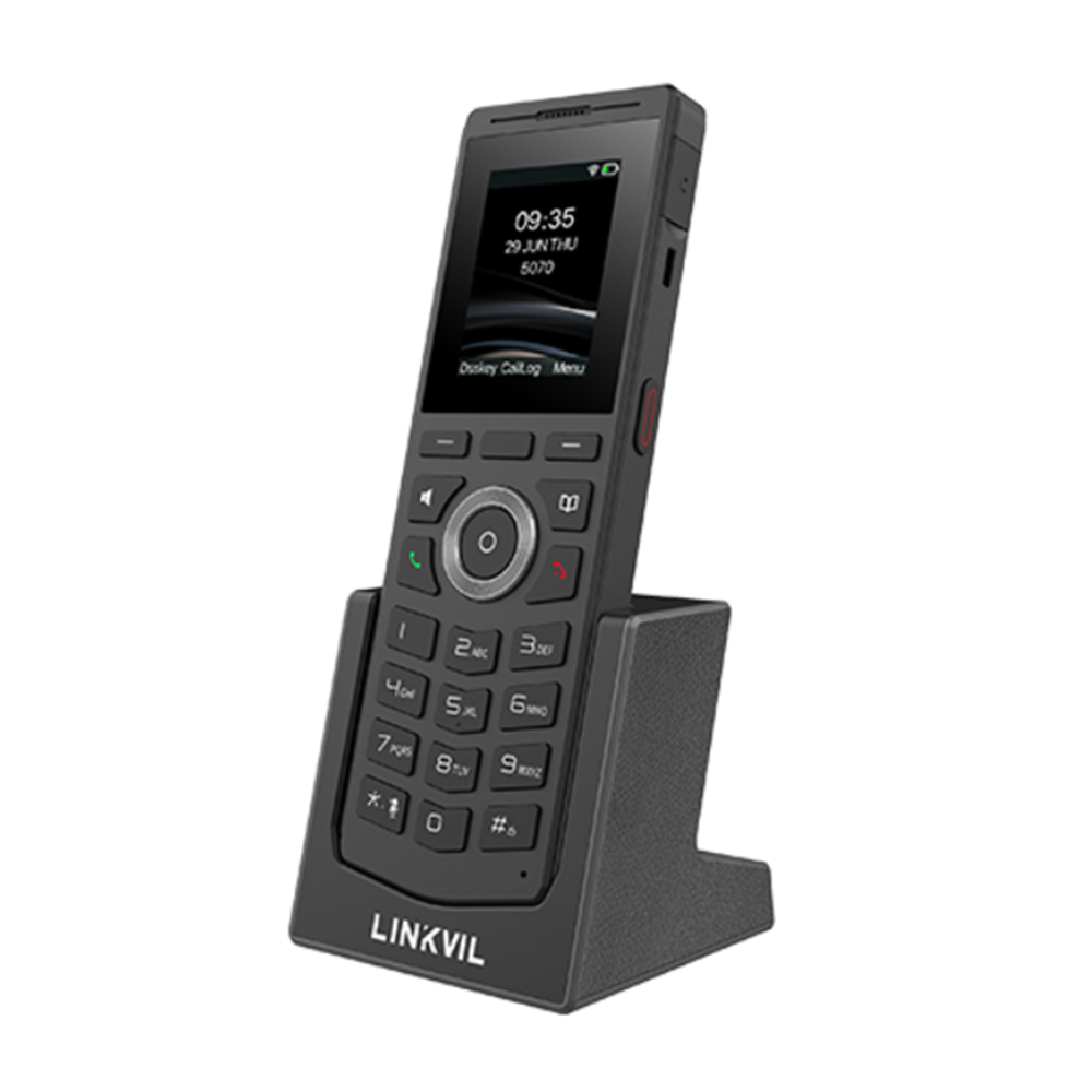 Teléfono IP Wi-Fi portátil y elegante diseñado para aplicaciones de comunicación móvil.