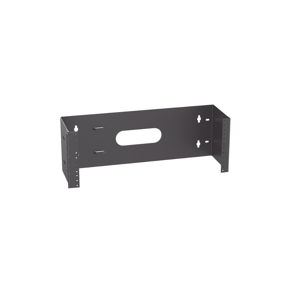 Rack Abierto de Instalación en Pared con Bisagras, Profundidad de 159 mm, 19 in de Ancho, 4 UR, Color Negro