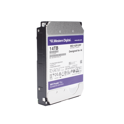 Disco duro WD de 14TB / 7200RPM / Optimizado para soluciones de video inteligente