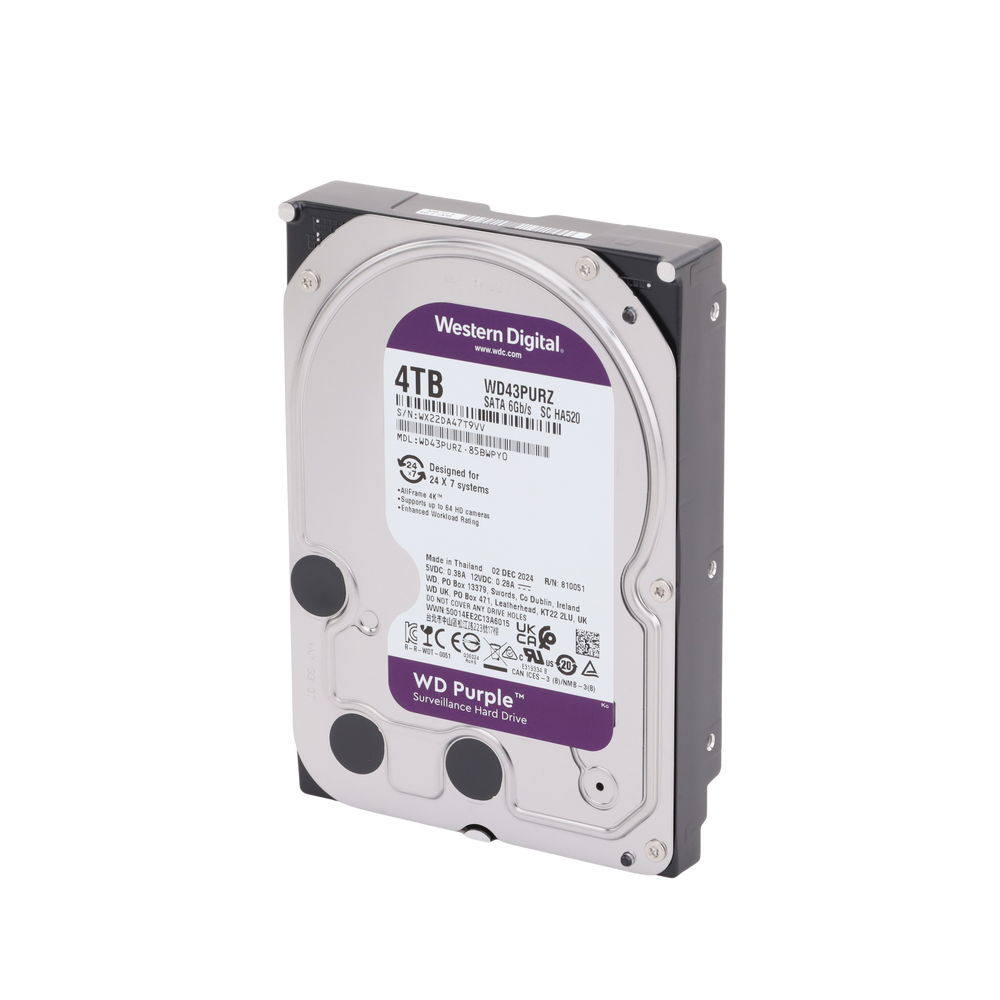 Disco Duro PURPLE de 4TB / 3 AÑOS DE GARANTÍA / Para Videovigilancia