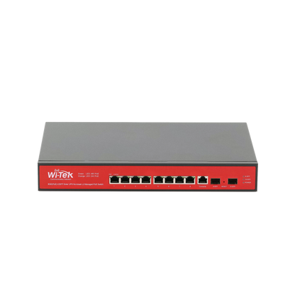 Switch Administrable Capa 2 de 8 puertos 10/100/1000 PoEaf/at + 2 x SFP Gigabit, con respaldo para energía solar