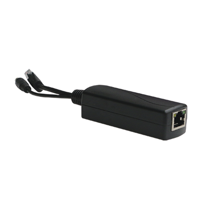 Splitter PoE IN 802.3 af/at / Se Puede Energizar Hasta con 30W / Salida de 12 Vcc 1A (12W) / Instalación es Escritorio (superficie plana) / Idea para cámas IP SIN PoE (CCTV)