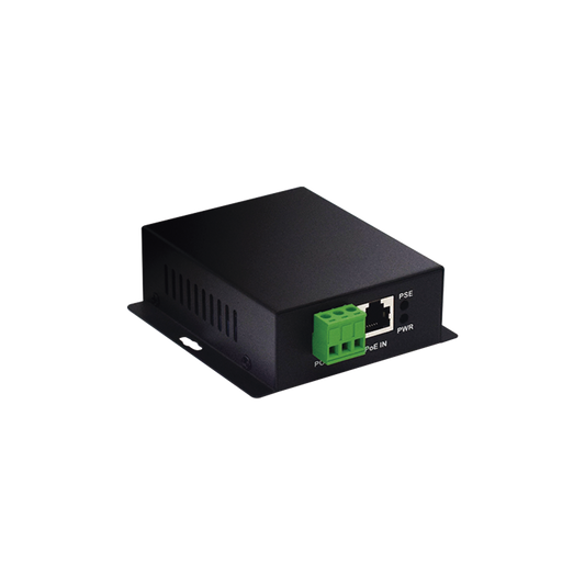 Convertidor PoE Industrial / Entrada PoE 802.3 af/at / Salida PoE pasivo 24V / ConexiÃ³n plug and play / Alcance de hasta 100 metros / Ideales para Enlaces InalÃ¡mbricos