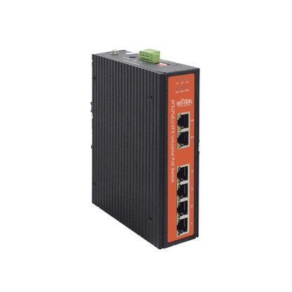 Switch industrial 4 puertos Fast Ethernetcon POE 802.3af/at + 2 puertos UPLINK gigabit