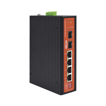 Switch Industrial PoE++ y pasivo de 24V / No administrable con 4 puertos Gigabit + 2 SFP / Presupuesto máx 180 W / Watchdog