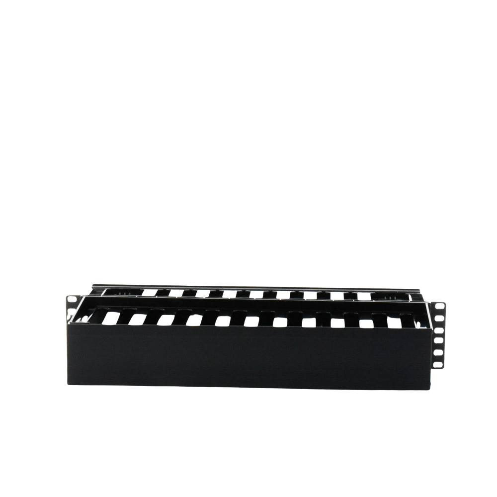Organizador de Cables Horizontal PatchLink, Doble (Frontal y Posterior), Para Rack de 19in, 2UR