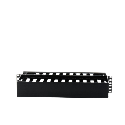Organizador de Cables Horizontal PatchLink, Doble (Frontal y Posterior), Para Rack de 19in, 2UR