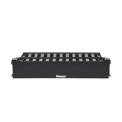 Organizador de Cables Horizontal PatchLink, Doble (Frontal y Posterior), Con Tapa Extendida, Para Rack de 19in, 2UR