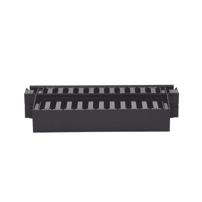 Organizador de Cables Horizontal PatchLink, Doble (Frontal y Posterior), Con Tapa Extendida, Para Rack de 19in, 2UR