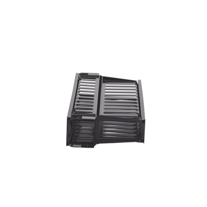 Organizador de Cables Horizontal PatchLink, Doble (Frontal y Posterior), Con Tapa Extendida, Para Rack de 19in, 2UR